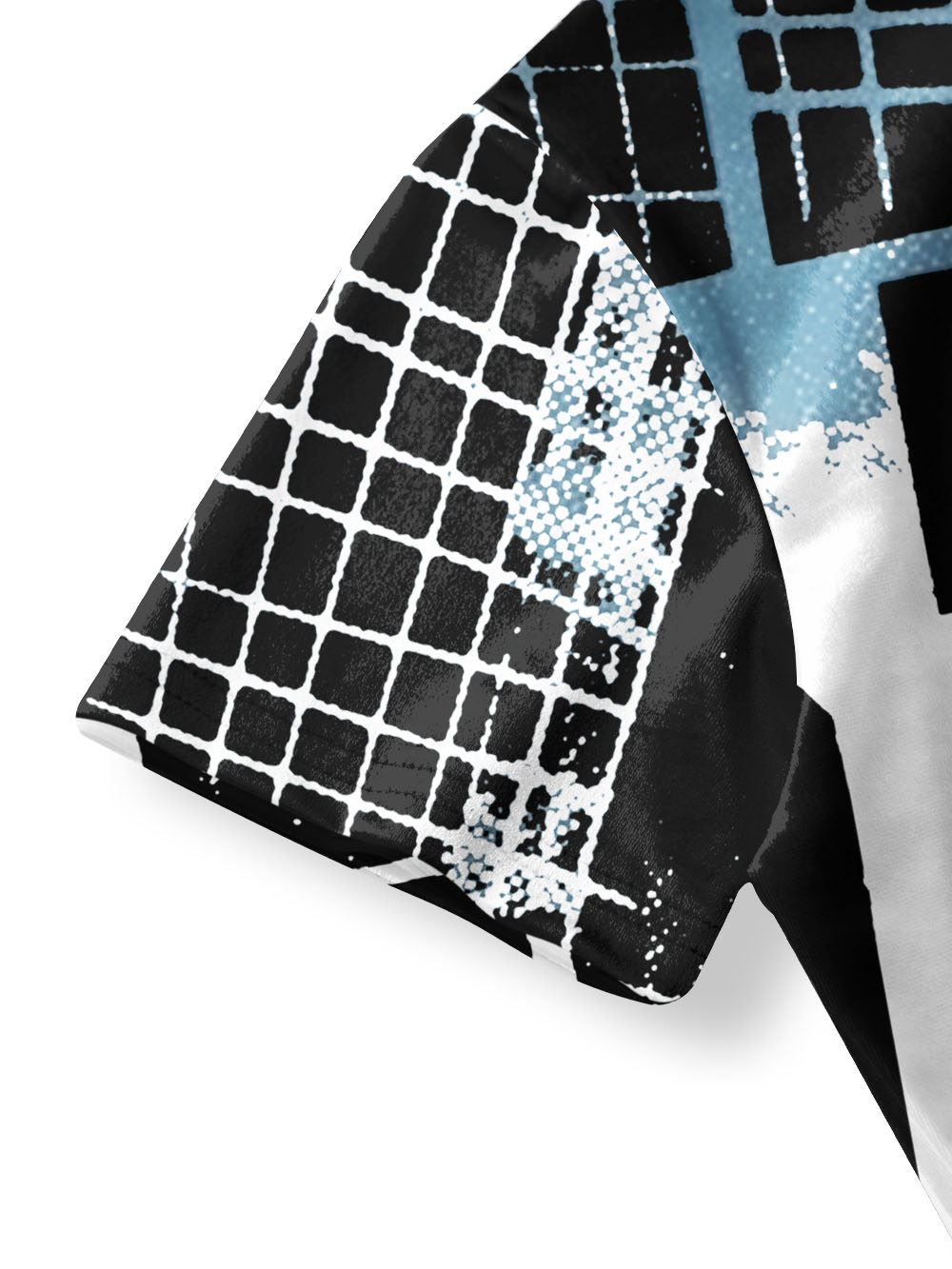 BLUE COLLAGE QIPAO MINI DRESS