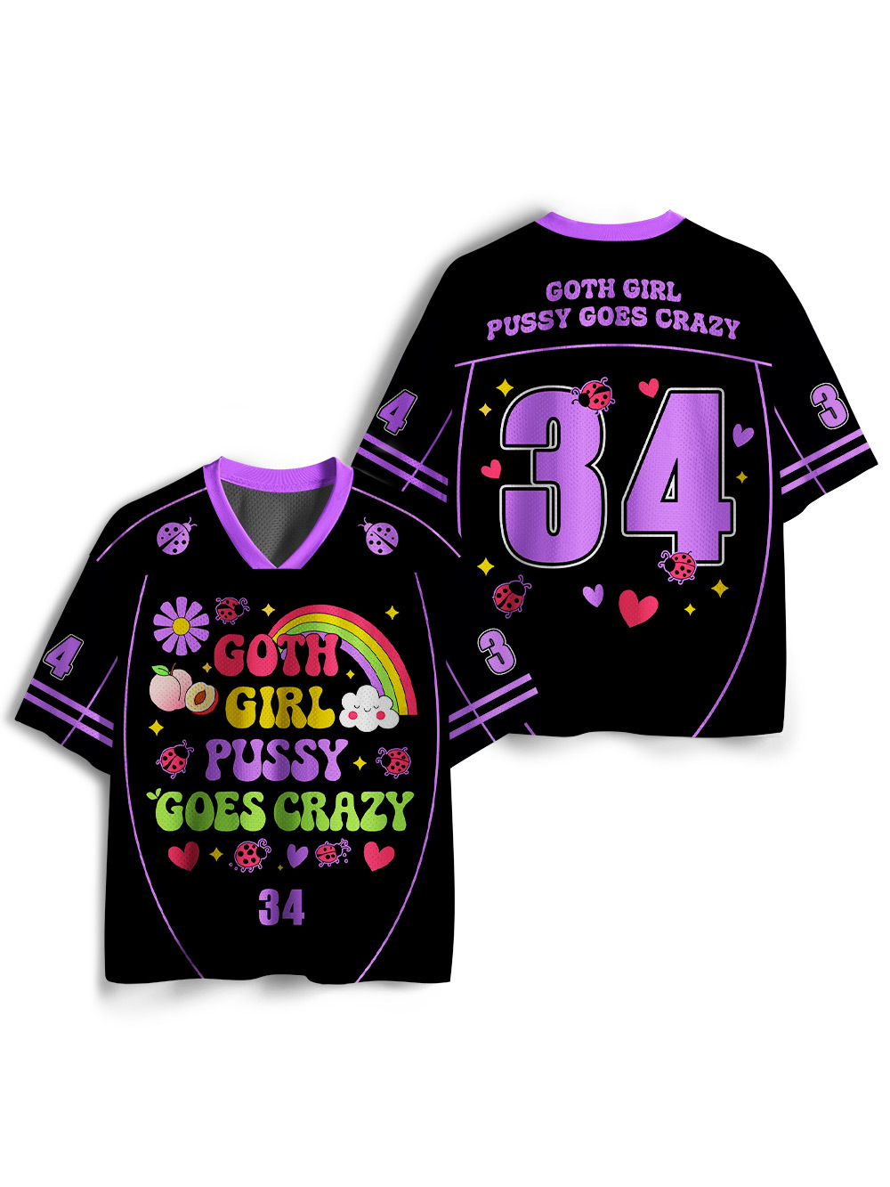 Goth Girl Pussy Goes Crazy Mesh Jersey