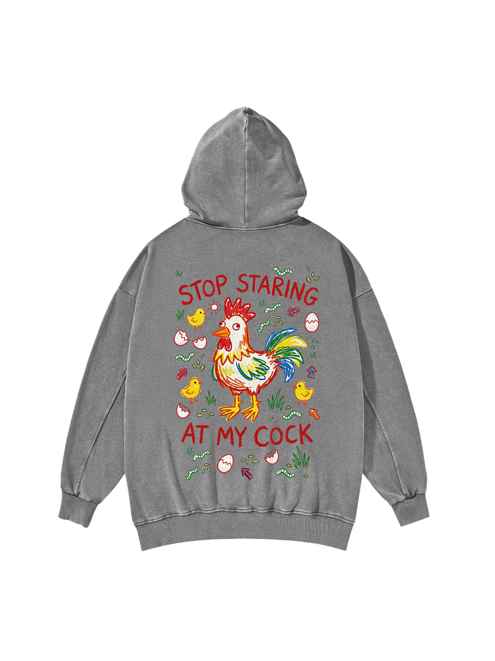 STOP STARING AT MY COCK WASHED HOODIE