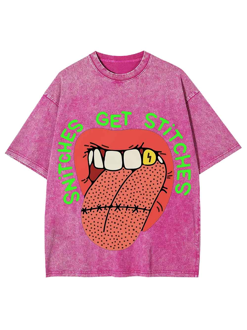 Snitches Get Stitches Washed Tshirt