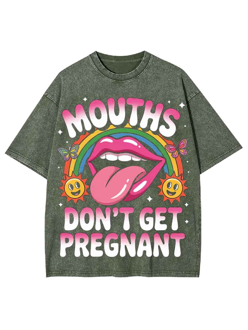 DON'T GET PREGNANT WASHED TSHIRT