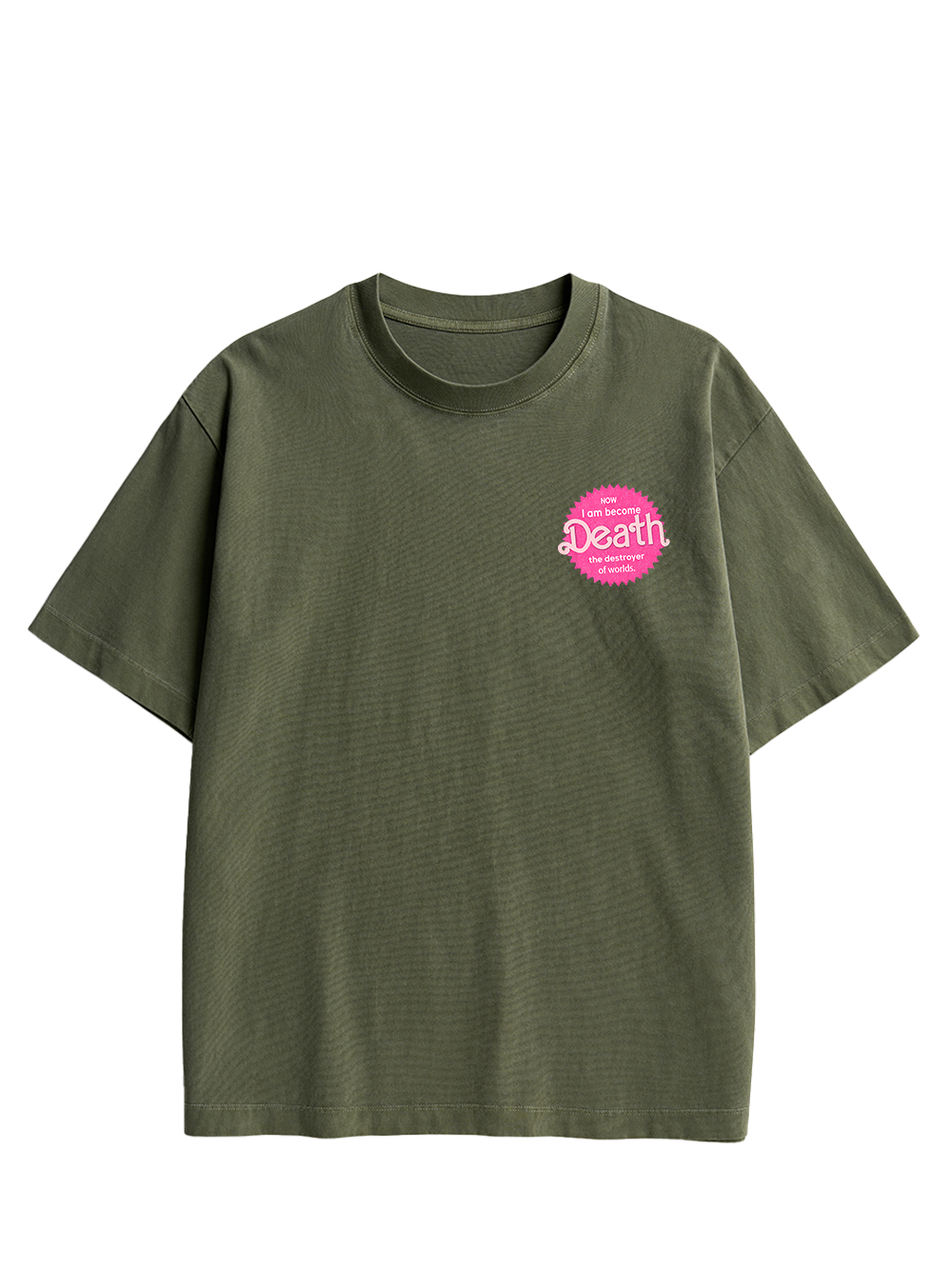 Sparkly Harbinger of Death Double Sided Print Washed TShirt