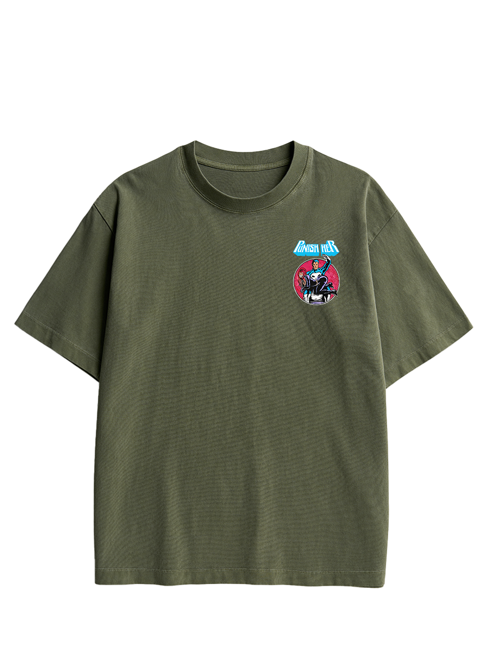 PUNISH HER DOUBLE SIDED PRINT WASHED TSHIRT