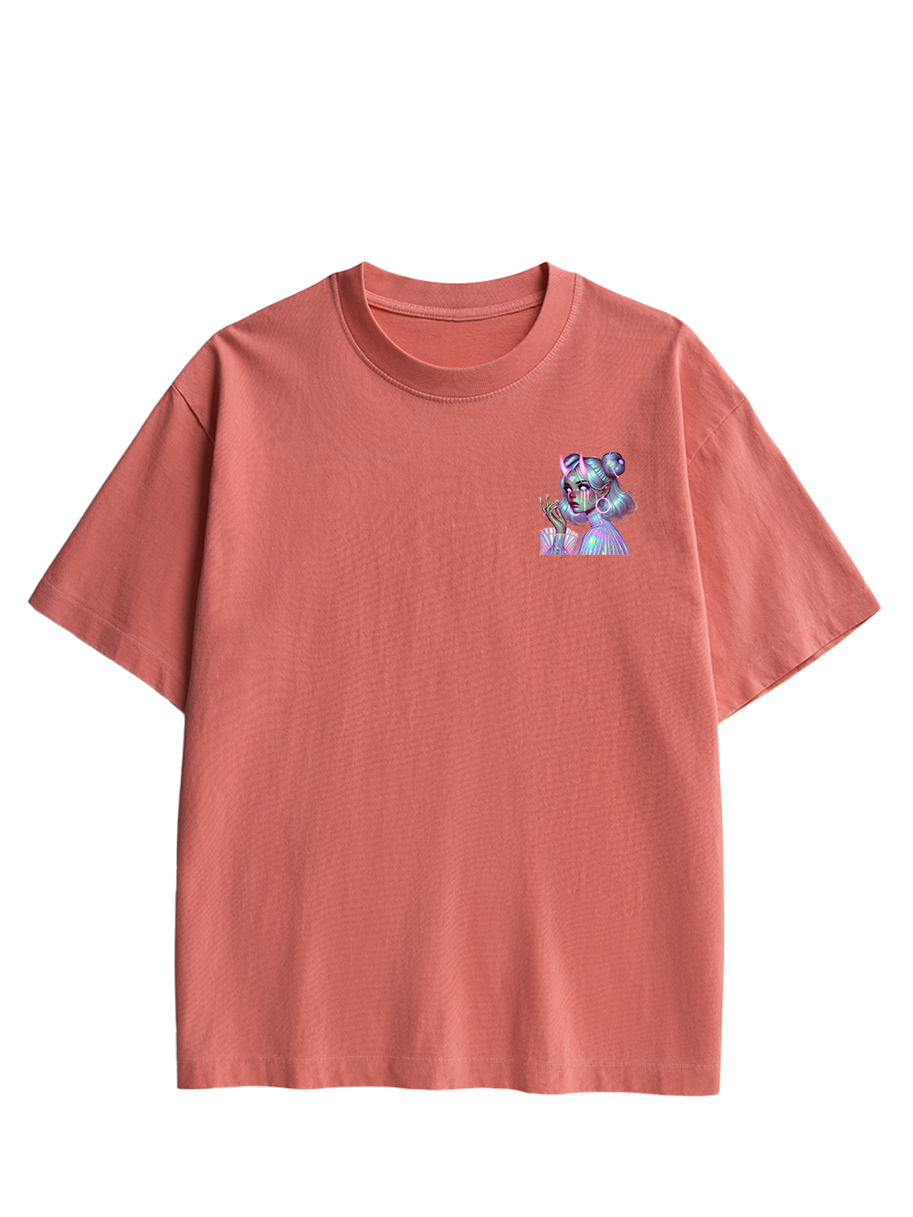 NEON DREAMSCAPE DOUBLE SIDED PRINT WASHED TSHIRT