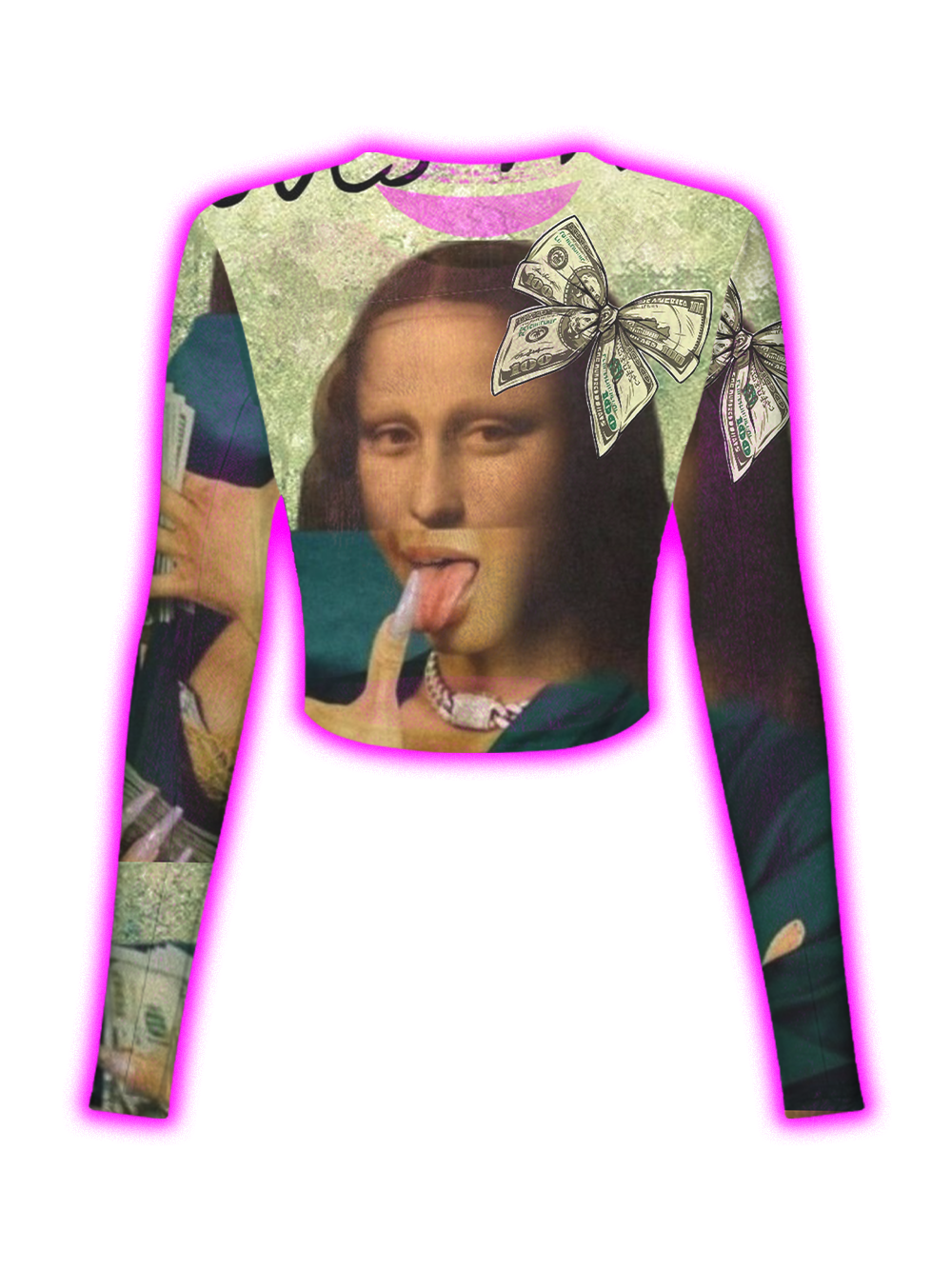 MONEY QUEEN VINTAGE ART MESH TOP