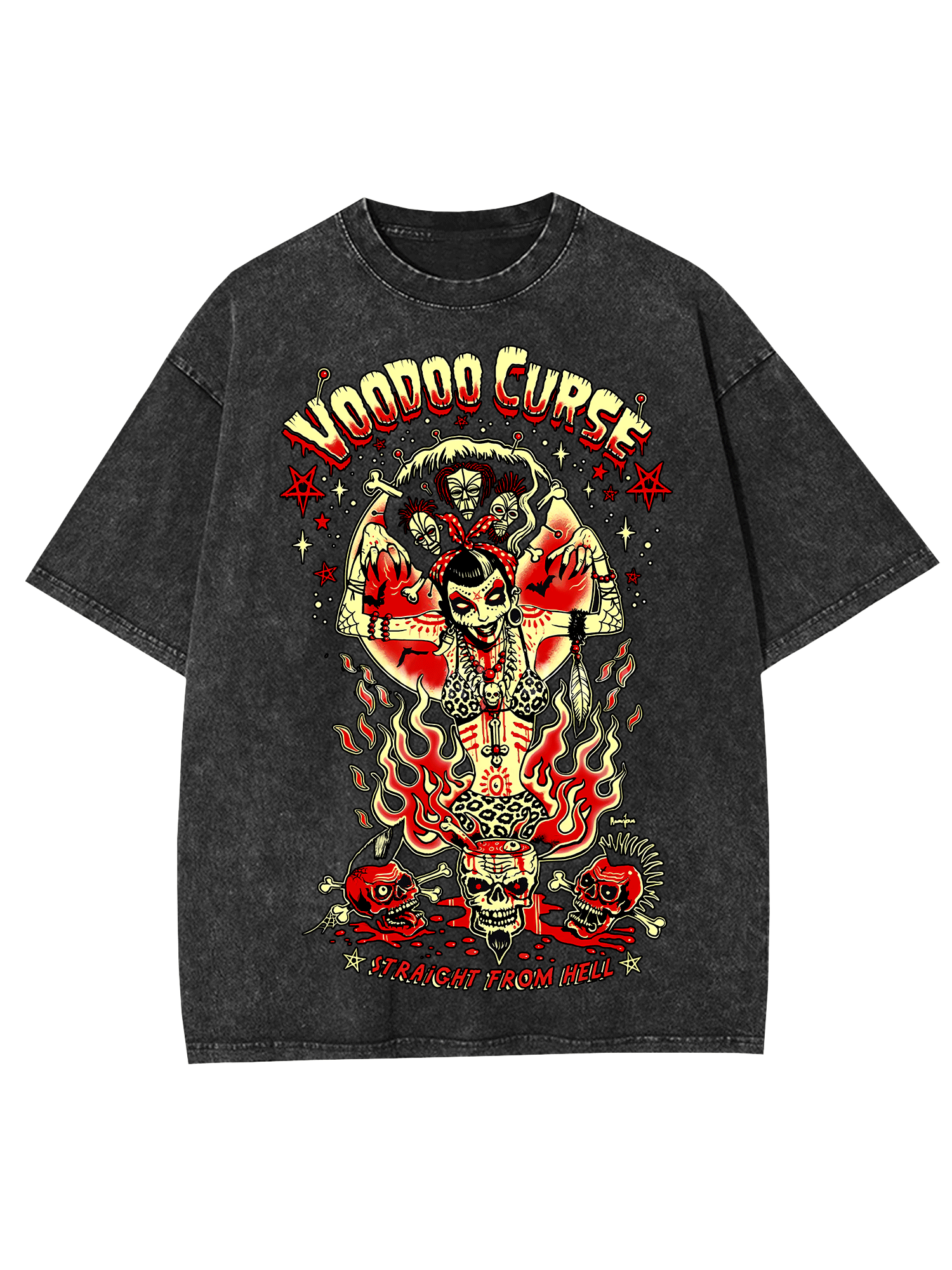 Straicht From Hell Washed Tshirt