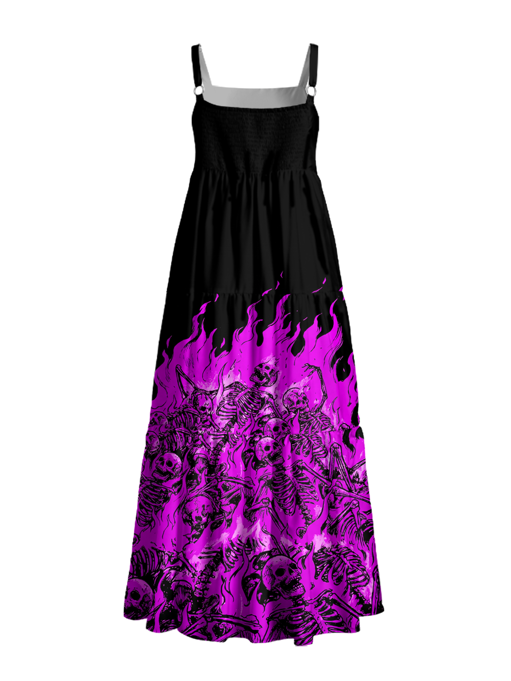 HELLFIRE WIDE STRAPS MAXI DRESS