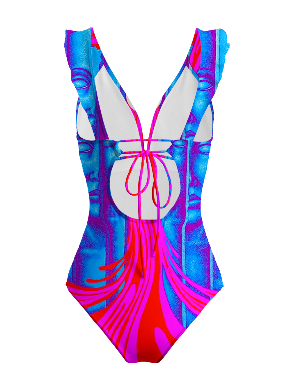 NEON GODDESS MIRAGE V-NECK ONE PIECE SWIMSUIT