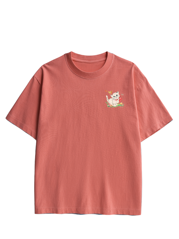 Cute Crisis Double Sided Print Washed TShirt