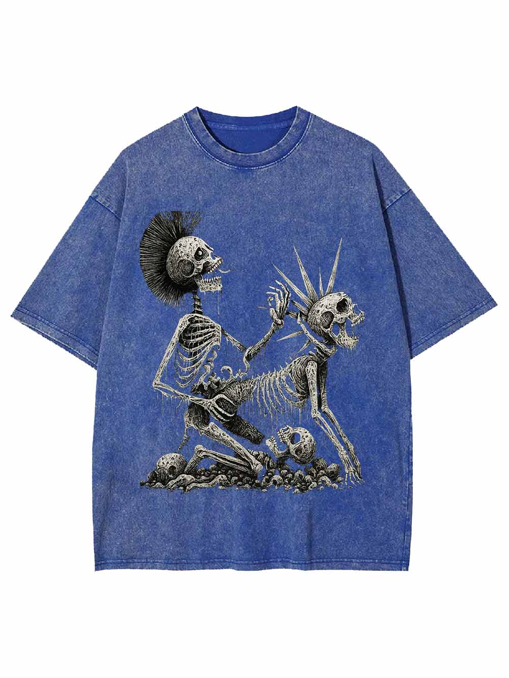 Skeleton Couple Washed Tshirt