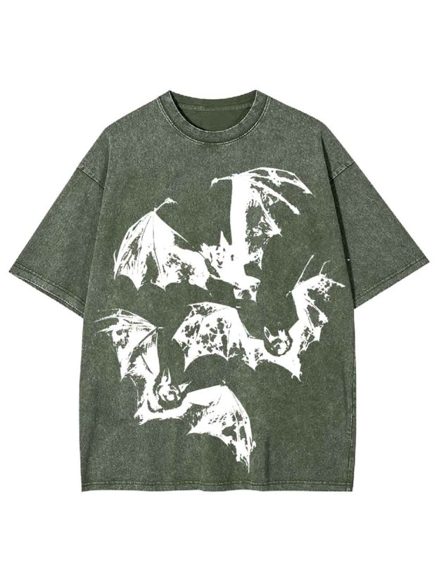 Flying Bats Washed Tshirt