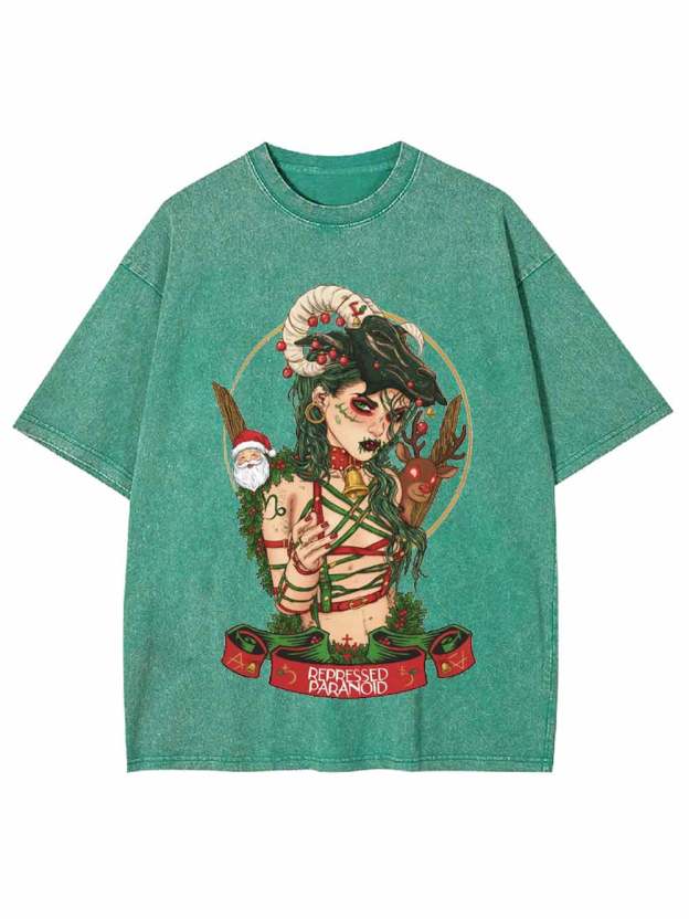 Christmas Witch Washed Tshirt