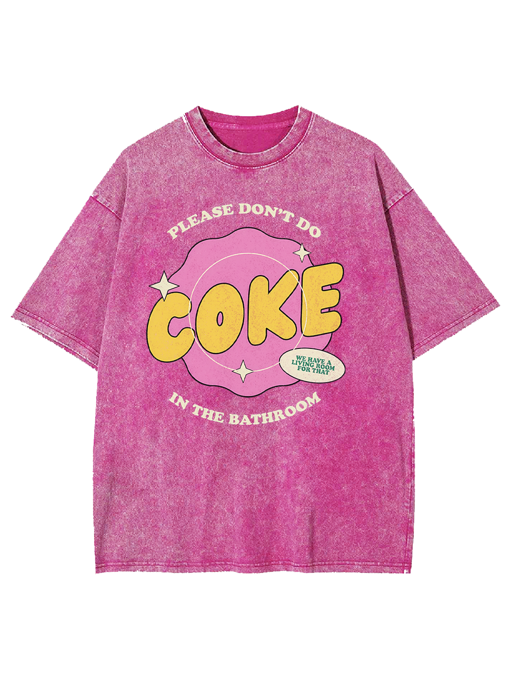 COKE IN THE BATHROOM WASHED TSHIRT
