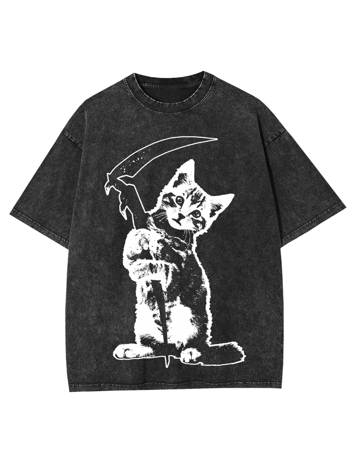 Death Is Moewing Washed Tshirt-ClassyOutlaw Sale