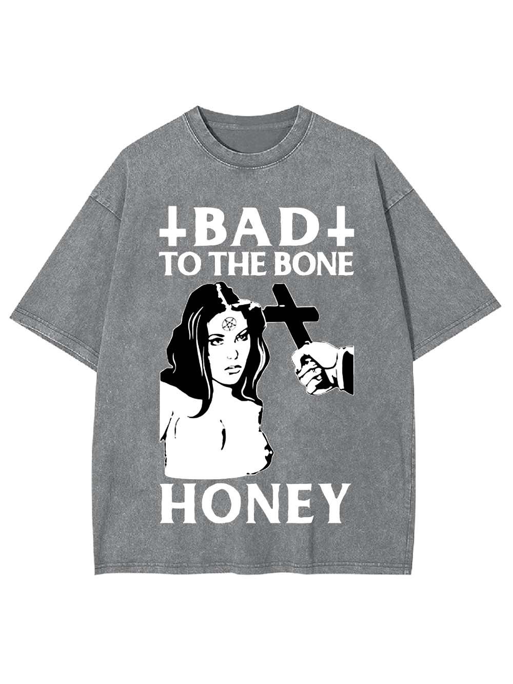 Bad To The Bone Honey Washed Tshirt
