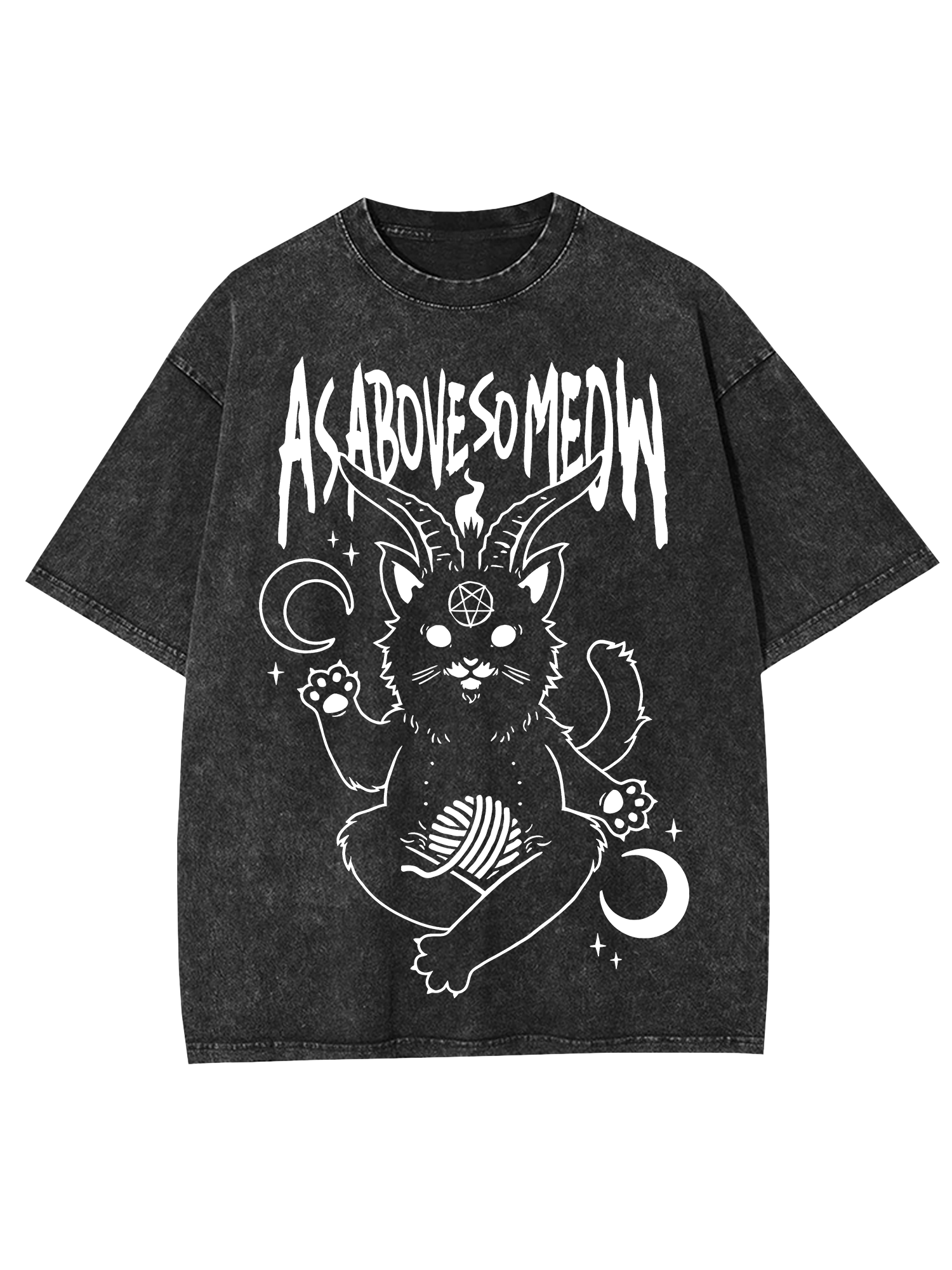 As Above So Meow Washed Tshirt