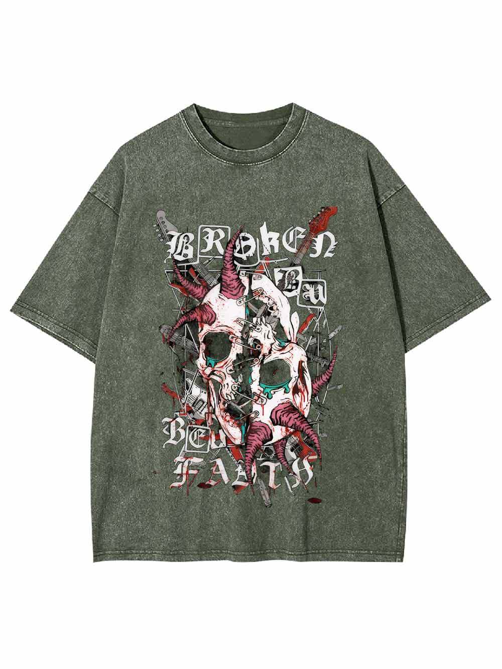 Broken By Faith Washed Tshirt