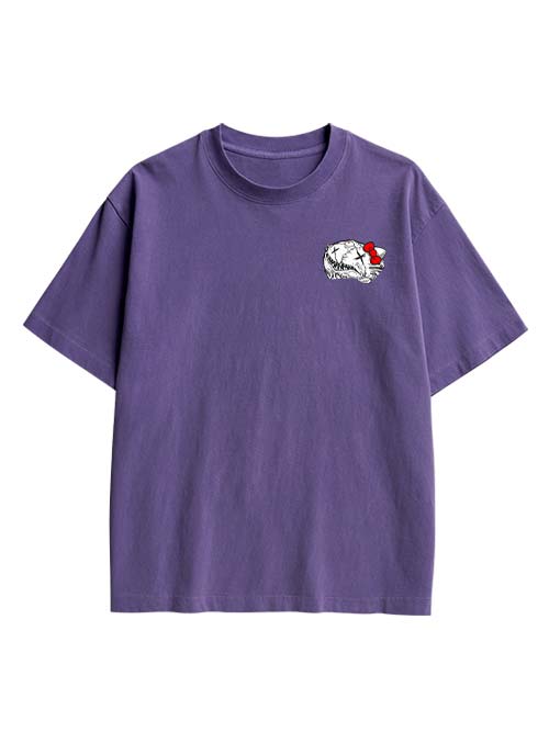 Tomie And Hello Kitty Double Sided Print Washed TShirt