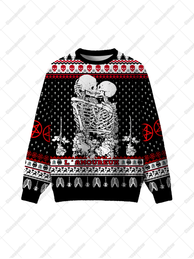 Skeleton Love UGLY CHRISTMAS SWEATSHIRT