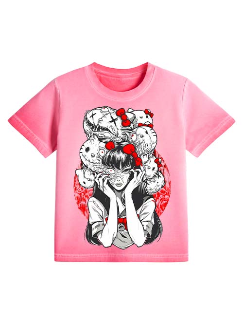 Tomie And Hello Kitty Washed Slim Tshirt