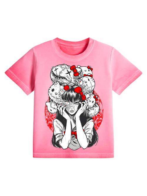Tomie And Hello Kitty Washed Slim Tshirt