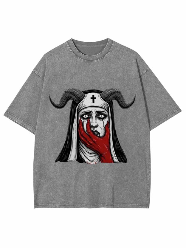 Demon Nun Washed Tshirt
