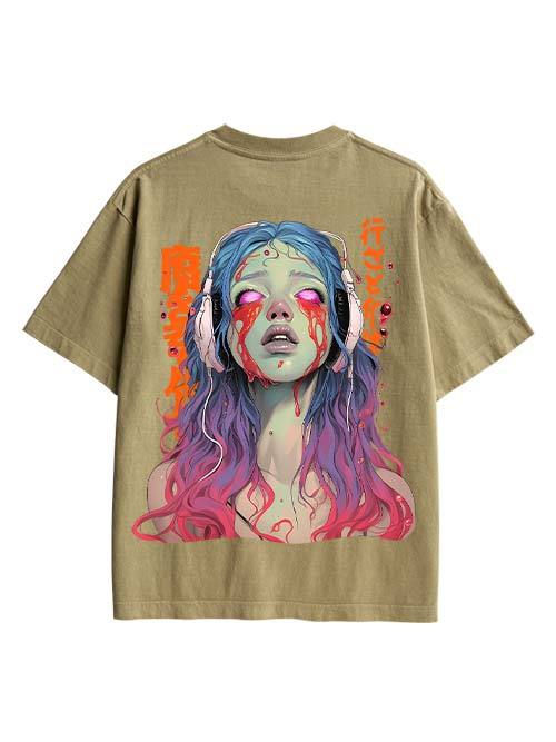 Ghost Song Double Sided Print Washed Tshirt
