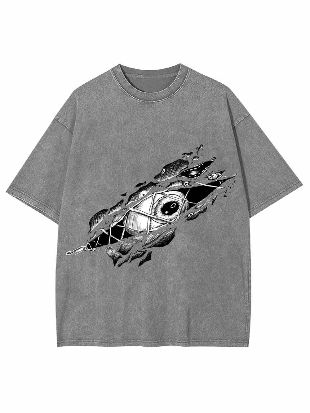 RIPPED FISH EYE WASHED TSHIRT