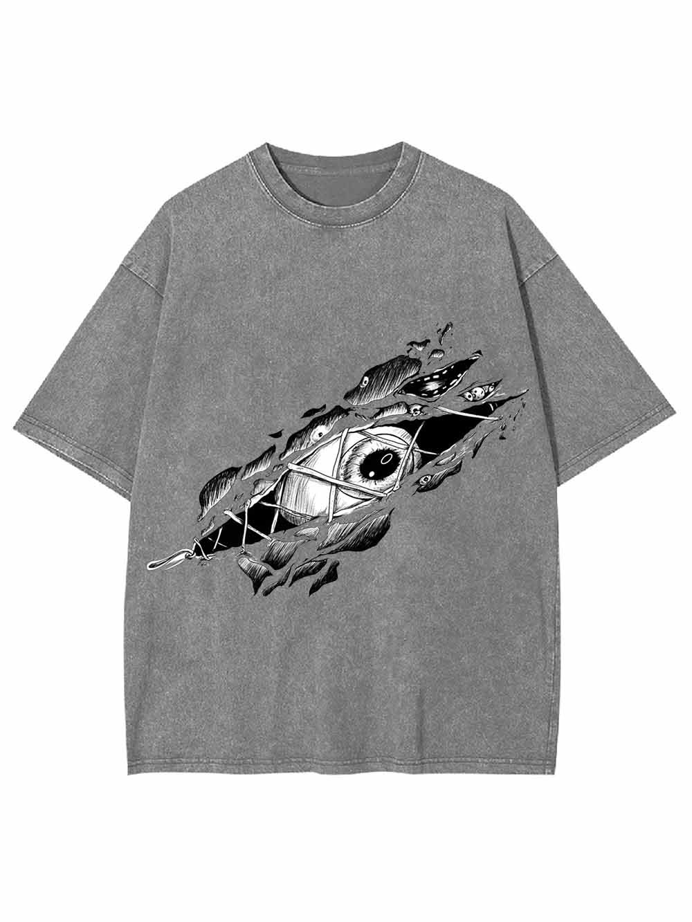 RIPPED FISH EYE WASHED TSHIRT