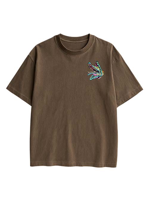 Clown Double Sided Print Washed TShirt