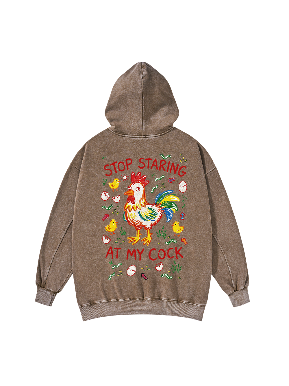 STOP STARING AT MY COCK WASHED HOODIE