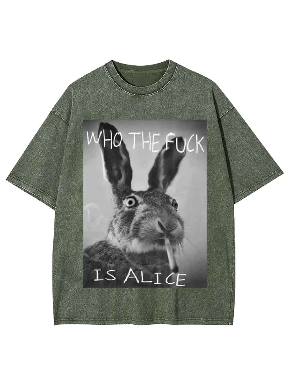 WHO THE FUCK IS ALICE WASHED TSHIRT-ClassyOutlaw Sale