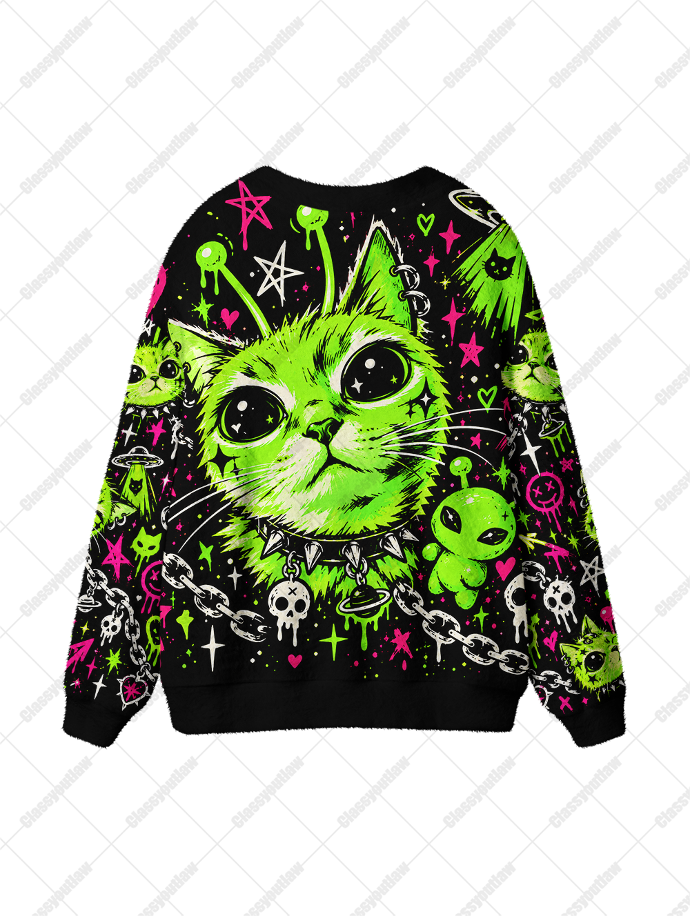 ALIEN CAT UGLY CARDIGAN SWEATERS