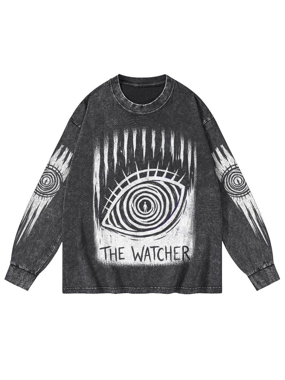 THE WATCHER WASHED LONG-SLEEVE GRAPHIC TSHIRT