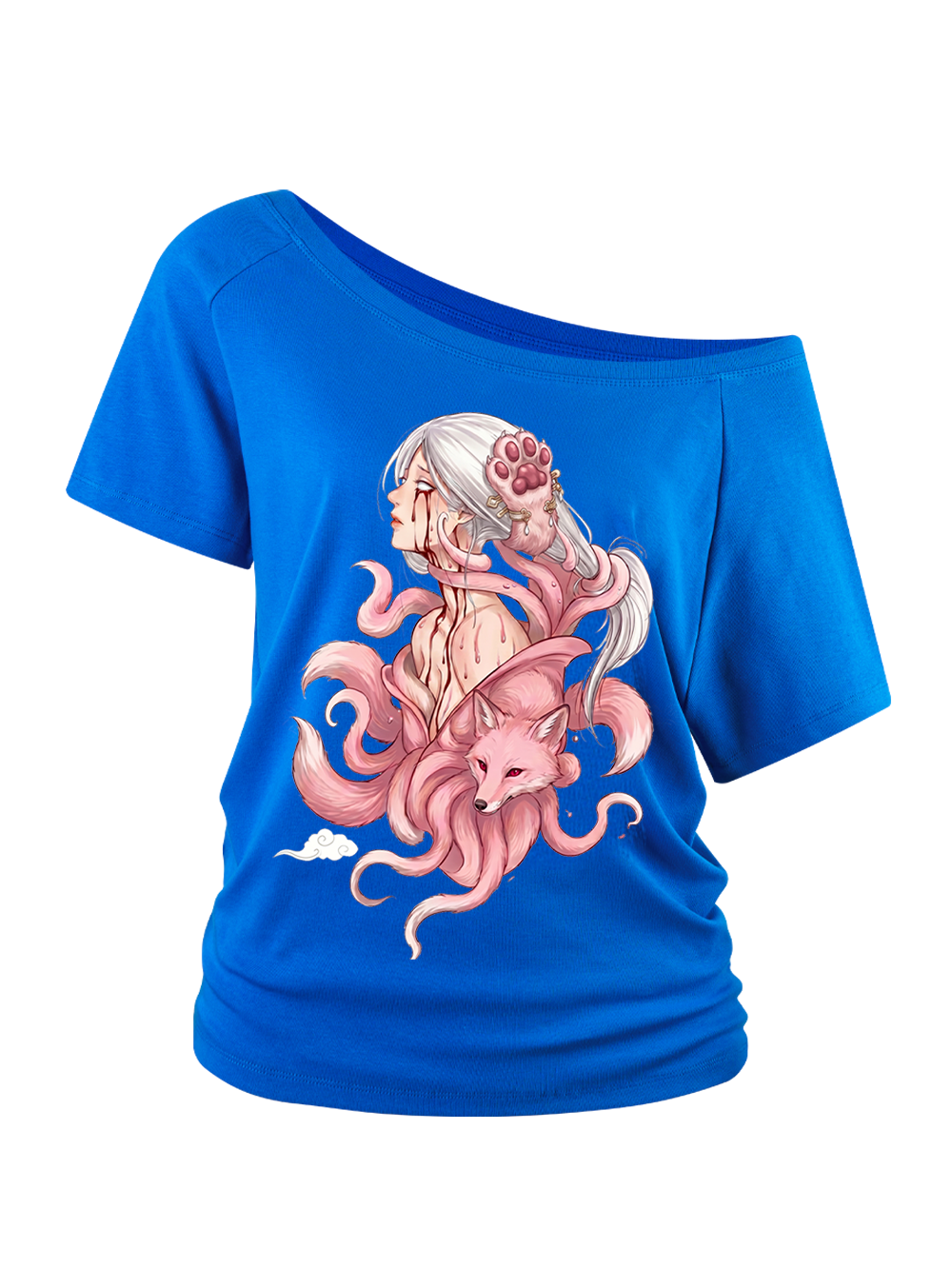 NINE-TAILED FOX GODDESS OFF SHOULDER TSHIRT