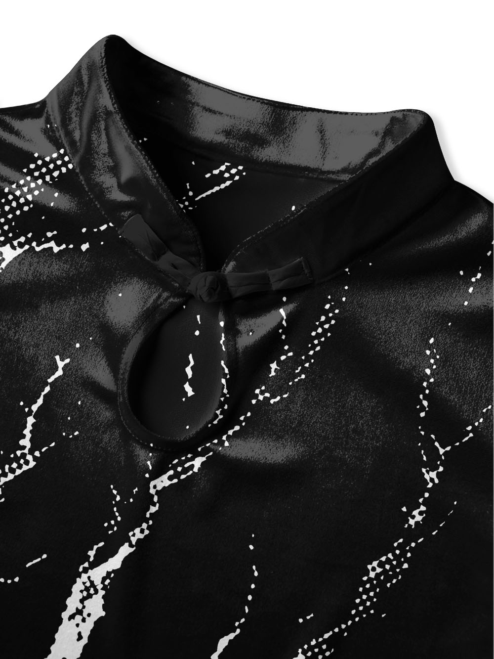 BLACK LIGHTNING QIPAO MINI DRESS