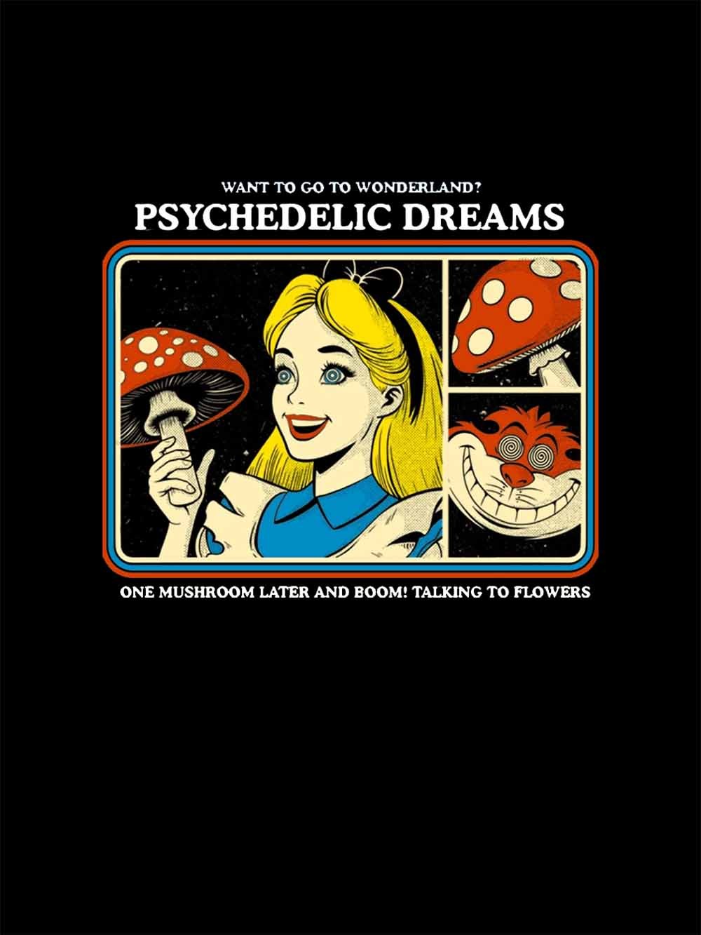 PSYCHEDELIC  DREAMS WASHED TSHIRT