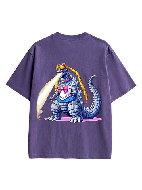 Sailor Godzilla Double Sided Print Washed TShirt