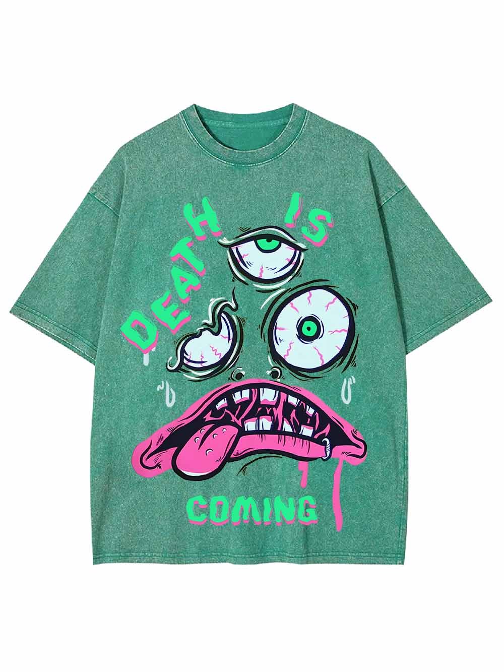 DEATH IS COMING WASHED TSHIRT