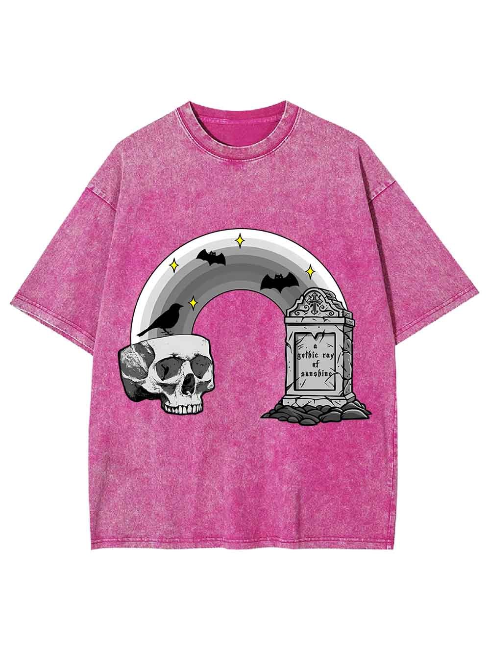 SKULL AND TOMBSTONE MEMO WASHED TSHIRT
