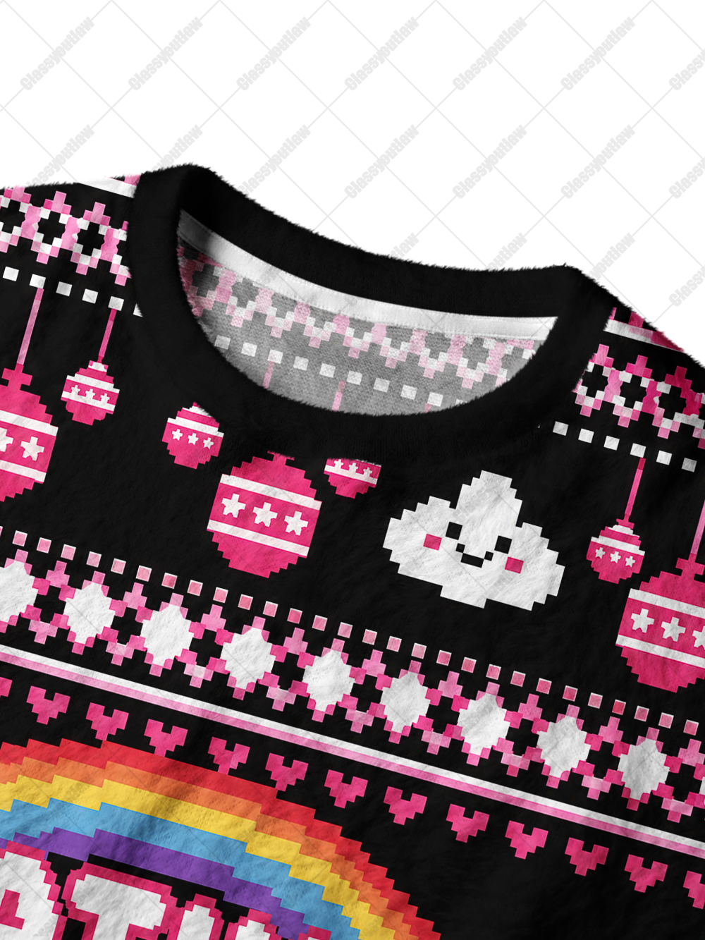 RAINBOW HEART UGLY CHRISTMAS SWEATSHIRT