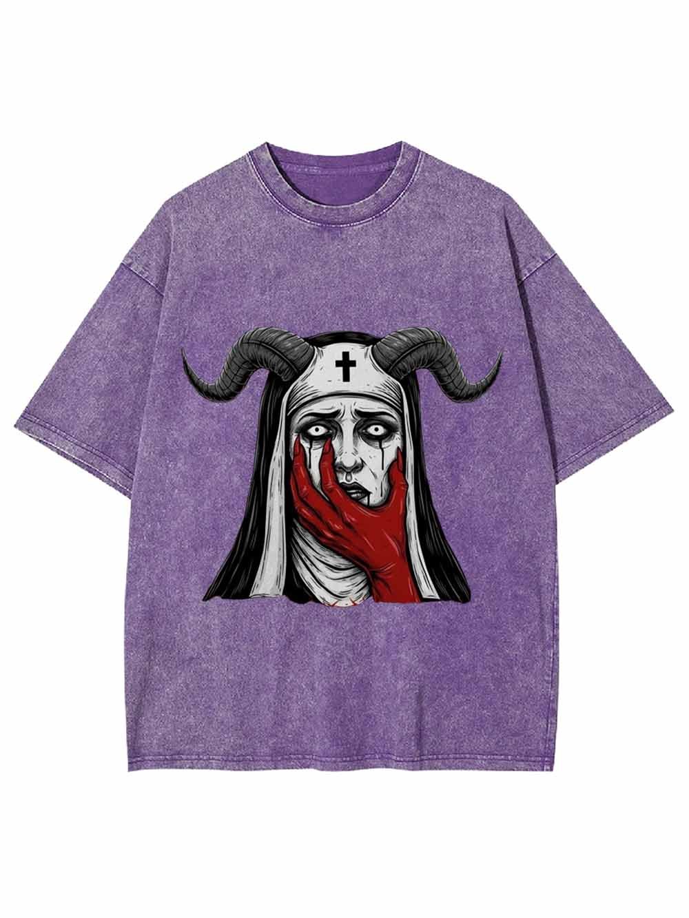 Demon Nun Washed Tshirt