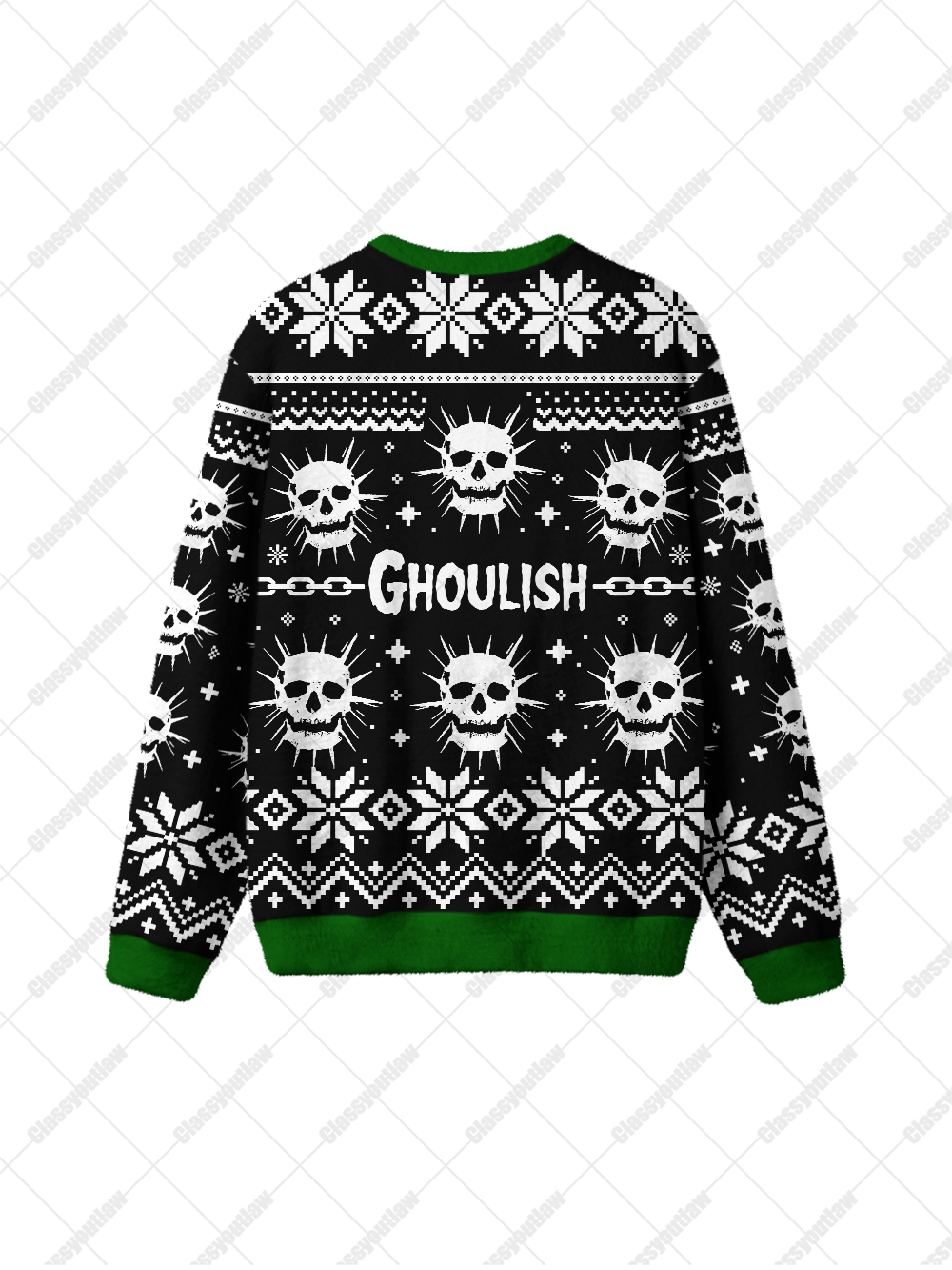 SKULL CHRISTMAS UGLY CHRISTMAS SWEATSHIRT