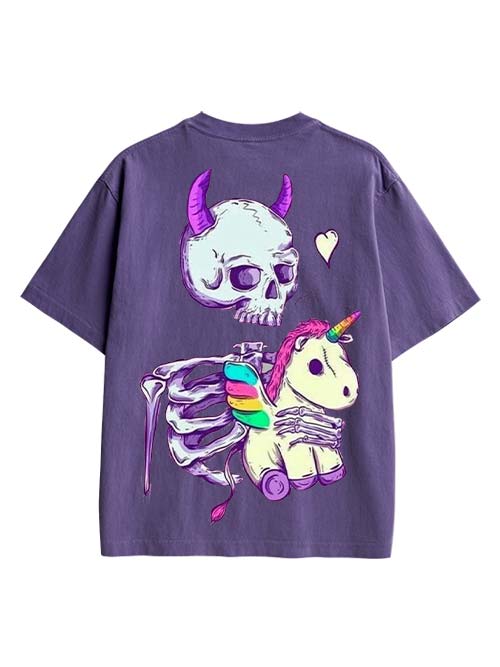 Dark Whimsy Double Sided Print Washed TShirt