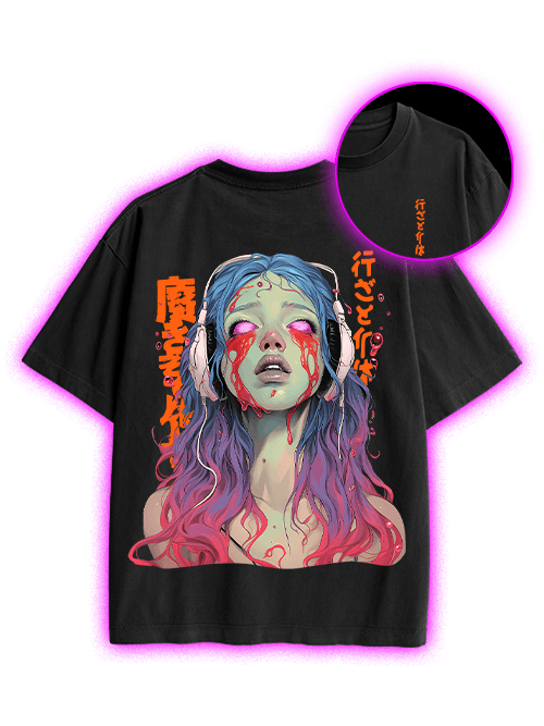 Ghost Song Double Sided Print Washed Tshirt