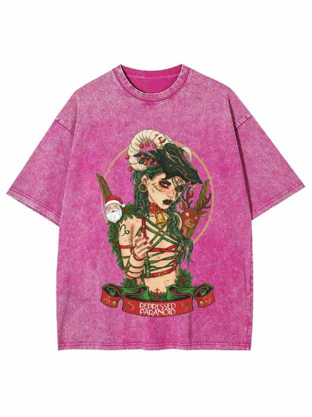 Christmas Witch Washed Tshirt
