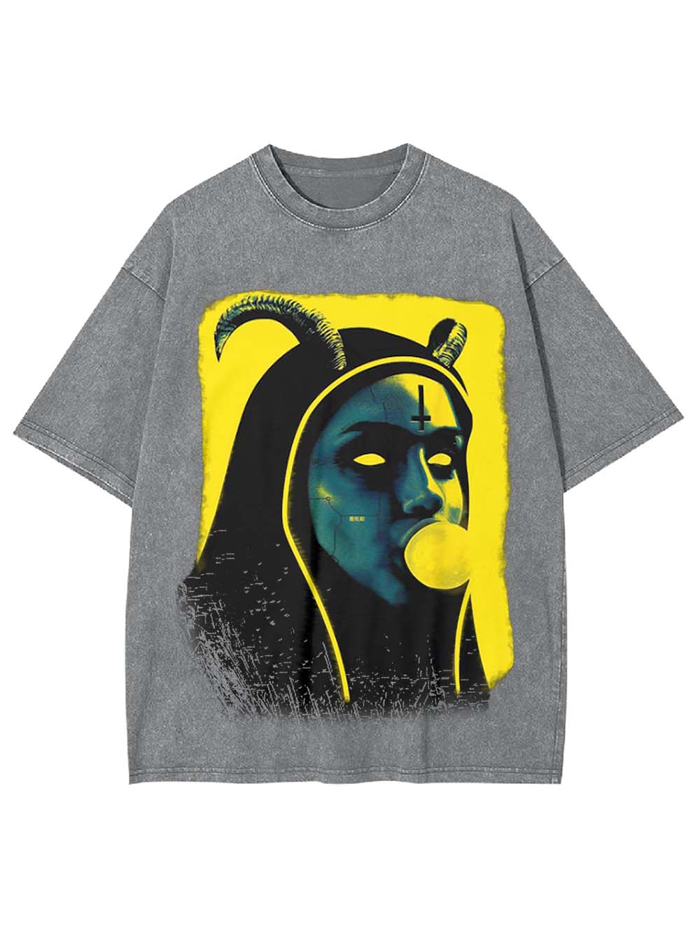 Nun Devil Horns Washed Tshirt