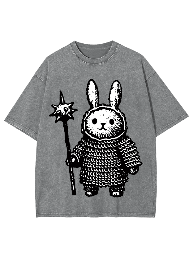 Knight Bunny Defender Washed Tshirt