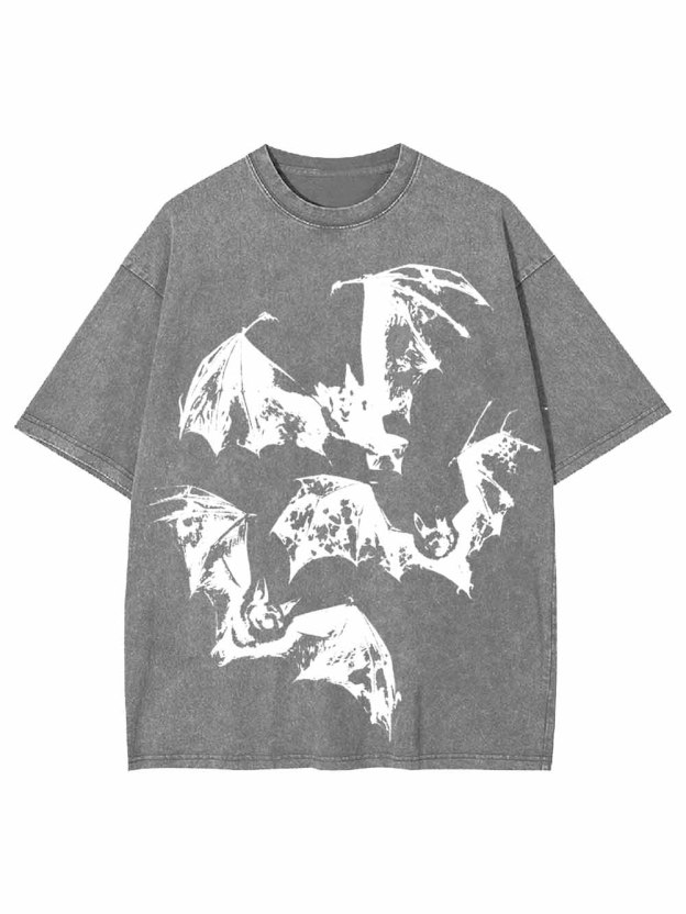 Flying Bats Washed Tshirt