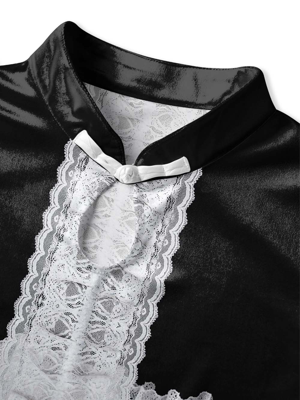 LACE CROSS QIPAO MINI DRESS